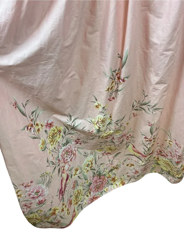 Joie Bridgerton Cottagecore Pink Floral Midi Dress Tie Shoulder Tea Party XL NWT - Image 5