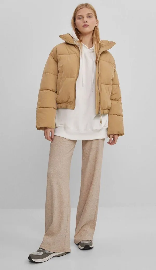 nwt camel puffer padded jacket Bomber - Image 5