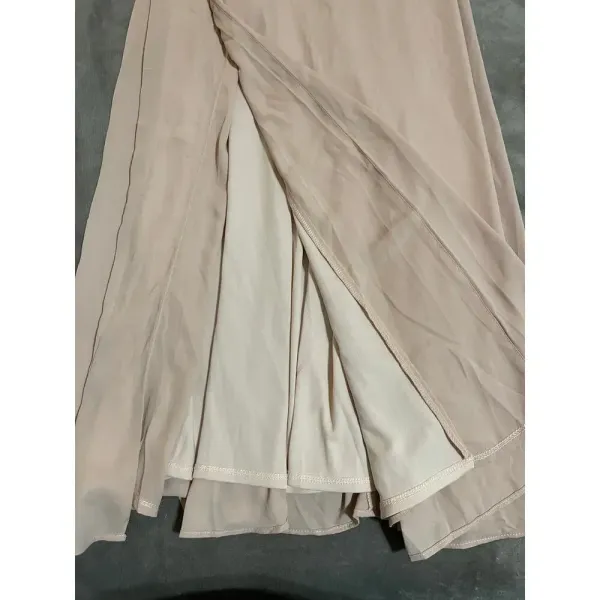 Show Me Your Mumu NWOT Shannon One Shoulder Formal Dress Maxi Size XS Dusty Blush Crisp - Image 9