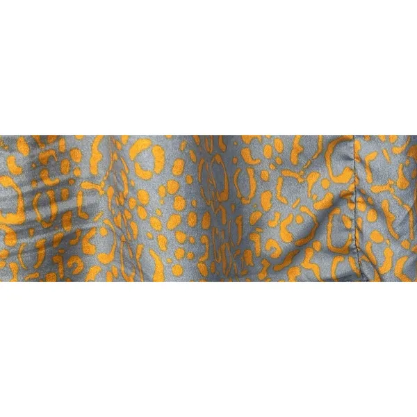 Gianni Bini Animal Print Ruffle Hem Mini Dress Orange Gray Long‎ Sleeve Medium - Image 6