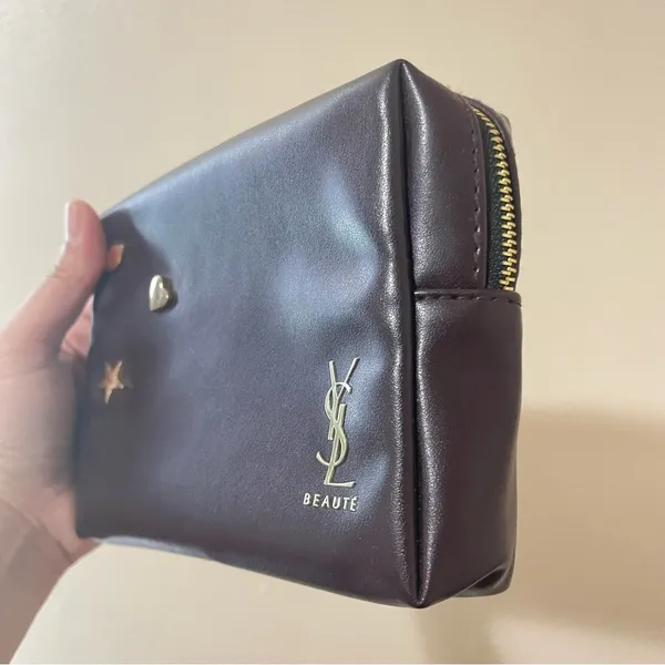 YSL Yves Saint Laurent Faux Leather VIP Exclusive Beauty Cosmetic Bag - Image 3