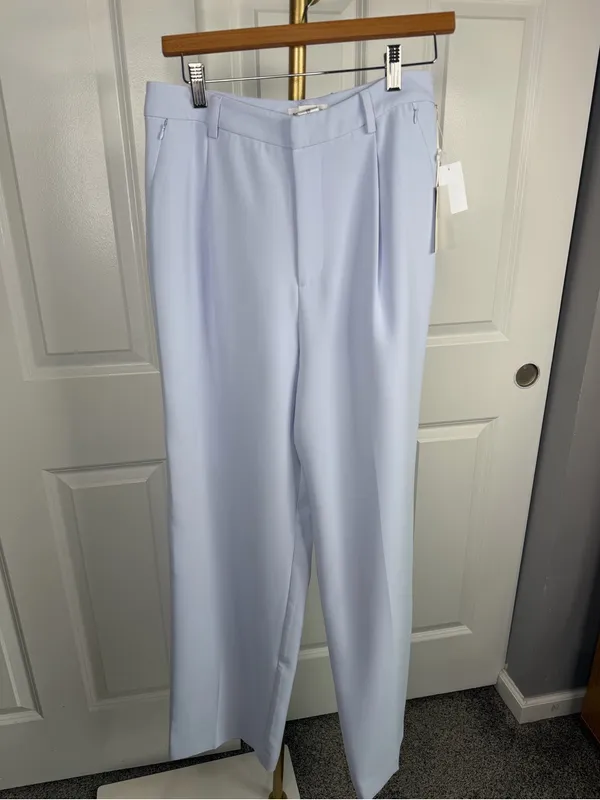 Good American Powder Purple High Rise Tailored Pants Size 8/29 NWT - Image 2