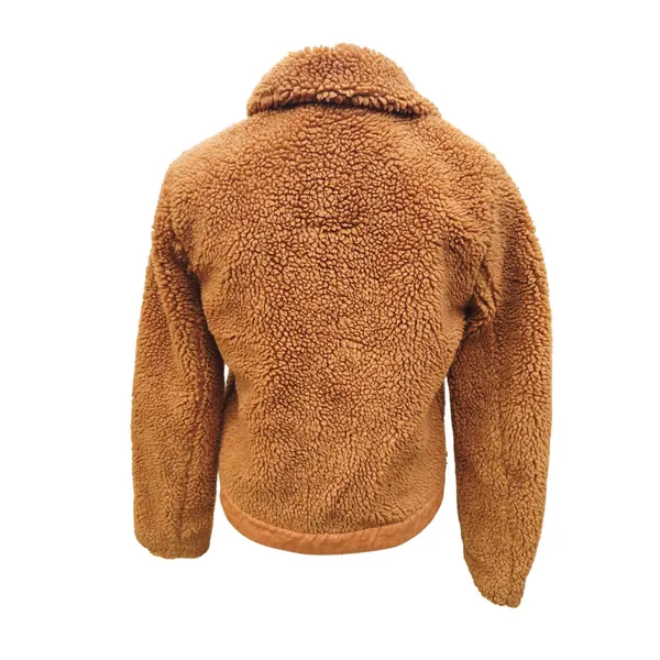 Madewell Sherpa Portland Jacket In Gold Peckan Snap Button‎ Brown XS - Image 8
