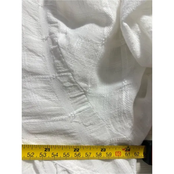 We The Free  Women White Textured Buttonless Tunic Size extra Small OVERSIZE. - Image 13