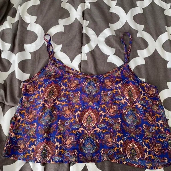 Forever 21 crop top small tank‎ summer spring beach light whimsy boho - Image 3