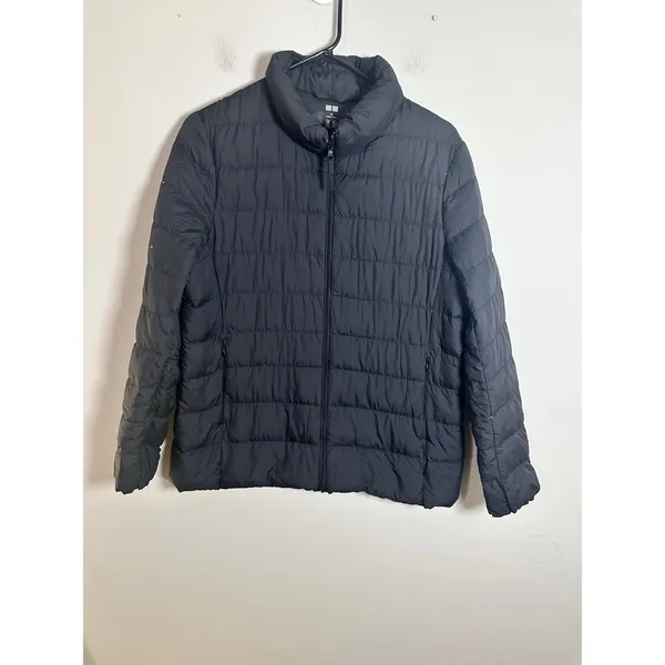 Uniqlo Women Ultra Light Down Jacket Black Full Zip Puffer XL 211-409112 - Image 2