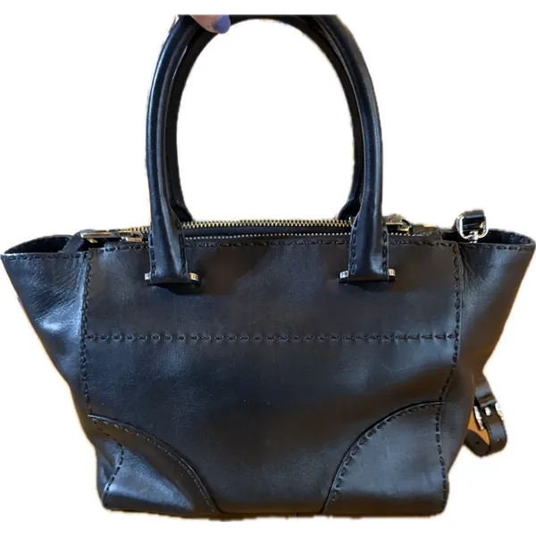 Prada Galleria Medium Satchel Tote Bag Black Double Zip Twin Pockets‎ - Image 3