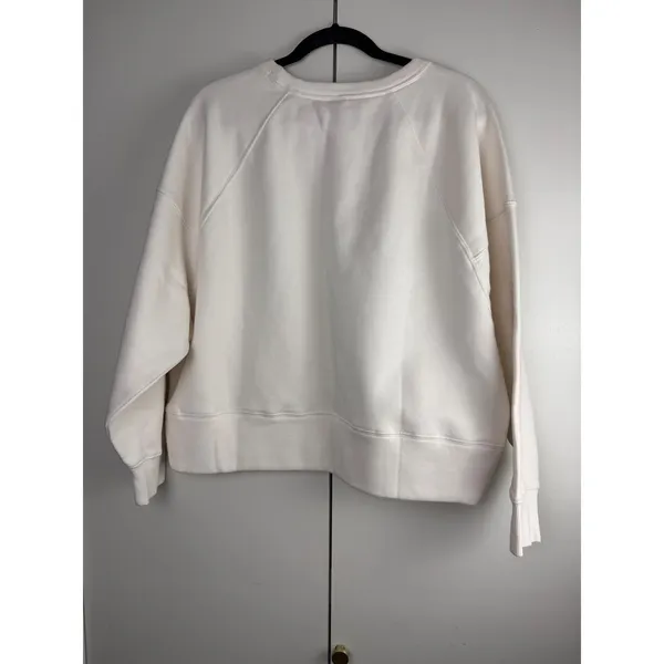 Lou & Grey Signature Soft Ski Resort Sweatshirt Cream Graphic Apres Ski NWOT Med - Image 3