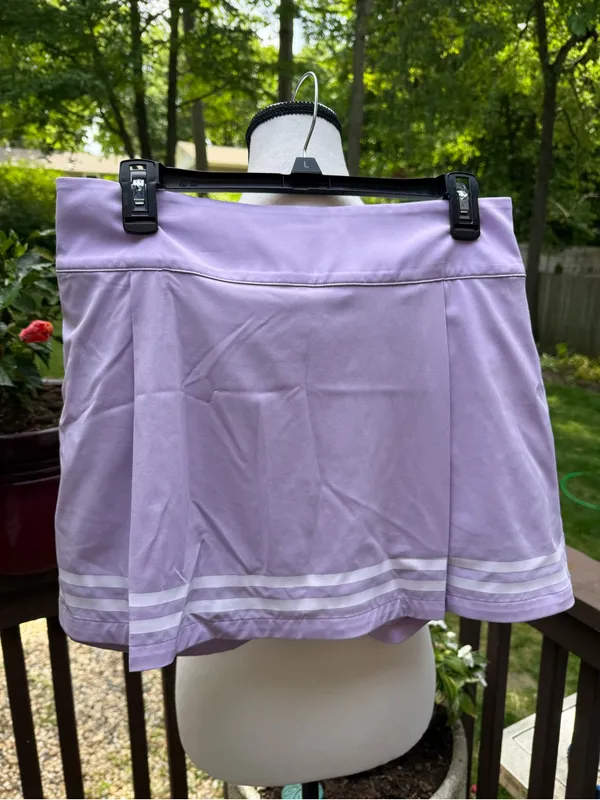 New Calia lavender Pleated Skort Skirt Size 10 L Pickleball Golf Tennis NWT - Image 7