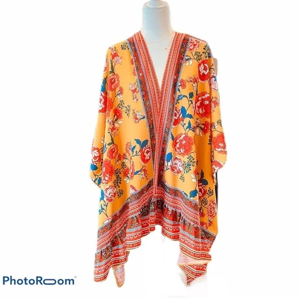 Umgee Plus Floral Kimono Cardigan Size XL/1X - Image 3