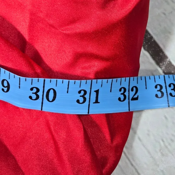 Lulus Regal Cutie Red Satin Square Neck Bubble-Hem Mini Dress M NWT - Image 11
