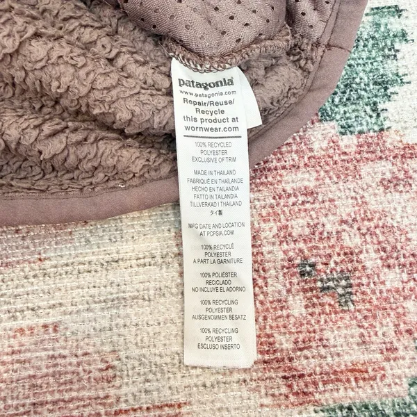 Patagonia Womens Los Gatos 1/4 Zip Up Hoodie Medium Granola Outdoors Brown - Image 9