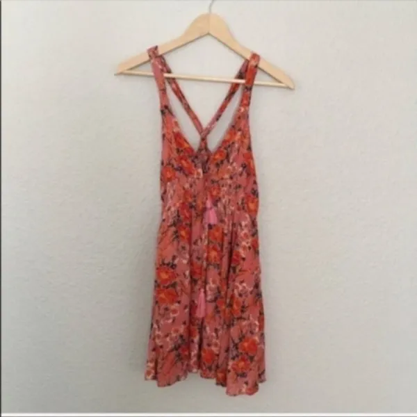 Free People Pink Washed Ashore Mini Dress NWT - Image 2