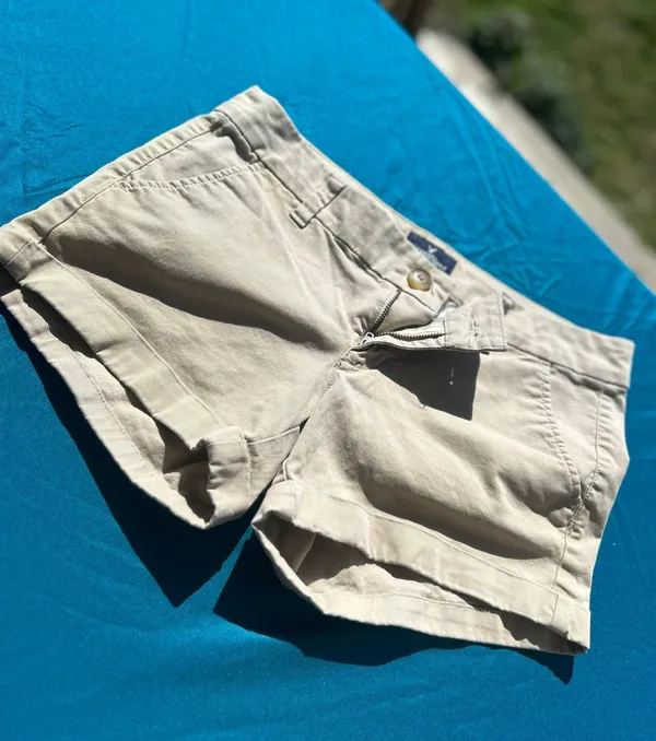 American Eagle Midi Stretch Khaki Shorts - Image 2