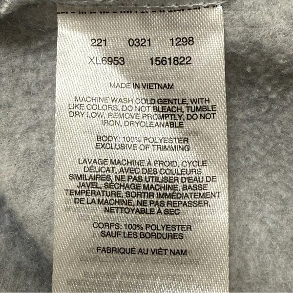 Columbia Sawyer Rapids 2.0 Gray Fleece Zip Vest Size Medium Mock Neck - Image 5