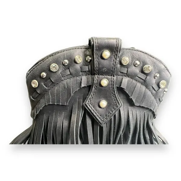 Zigi Finlandia Fringe Western Boot Black Size 7 Women's‎ New - Image 7