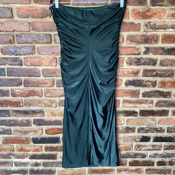 NWOT Lulu's Gorgeous Reputation Green Strapless Ruched Midi Dress Women's Large - Image 9