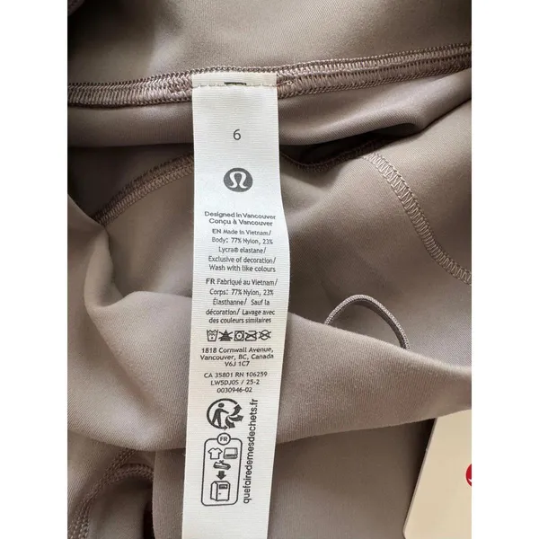 Lululemon Wunder Train High Rise 28” Warm Ash Grey Size 6 NWT - Image 6