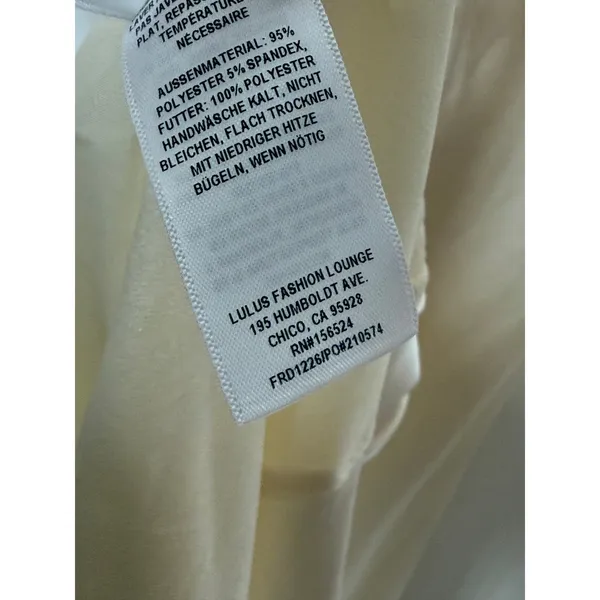 Lulus Exceptional Status Midi Dress Womens Medium Cream Halter Backless Slip NWT - Image 11