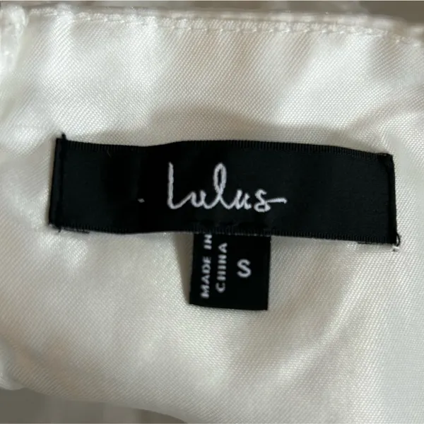 Lulus White‎ Flower Dot Strapless Super Mini Dress Size Small - Image 5
