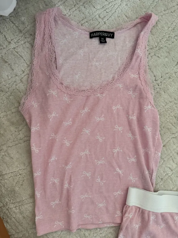 Bow pj set Pink Size XS - Image 2