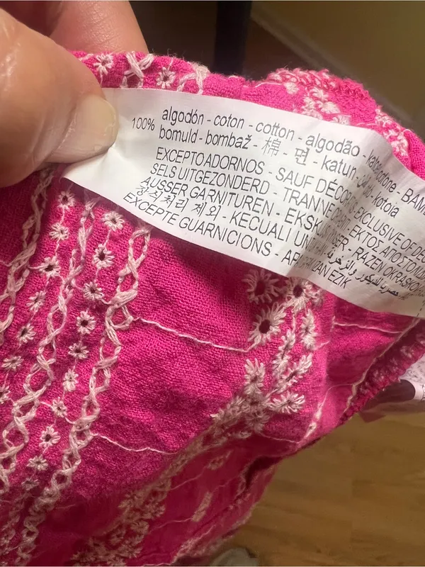 Zara Hot Pink Halter-Style Maxi Dress with White Print - Image 10