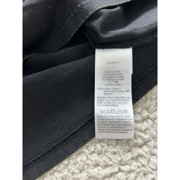 Madewell Slim Shrunken Tee Lightweight Cotton Black Size L NU848 - Image 5