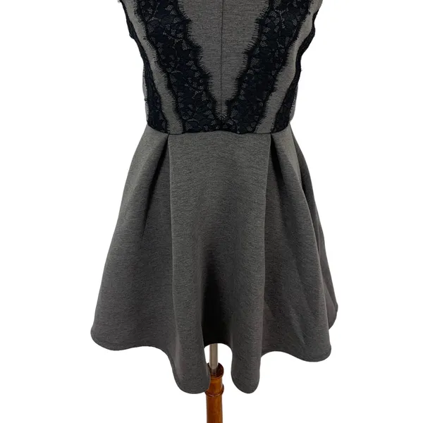 Altar'd State Dress Medium Gray Sleeveless Fit Flare Cottagecore - Image 4