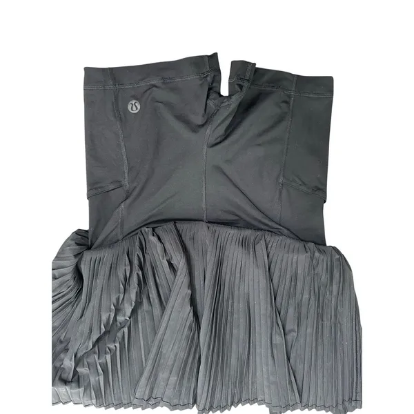 Lululemon Tiered Pleats High Rise Tennis Skirt Skort Women's Black 6 - Image 5