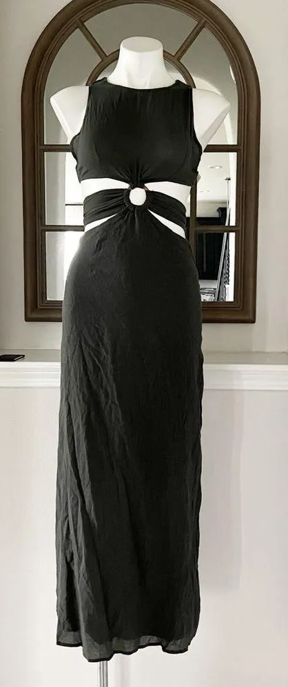 Lush Clothing NWT Cut-Out Maxi Dress, Moss Green, Size S New w/Tag - Image 9