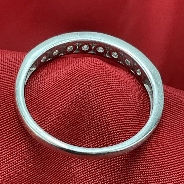 D'Joy‎ 925 Sterling Silver Channel Diamonique Size 8 Ring Wedding - Image 3