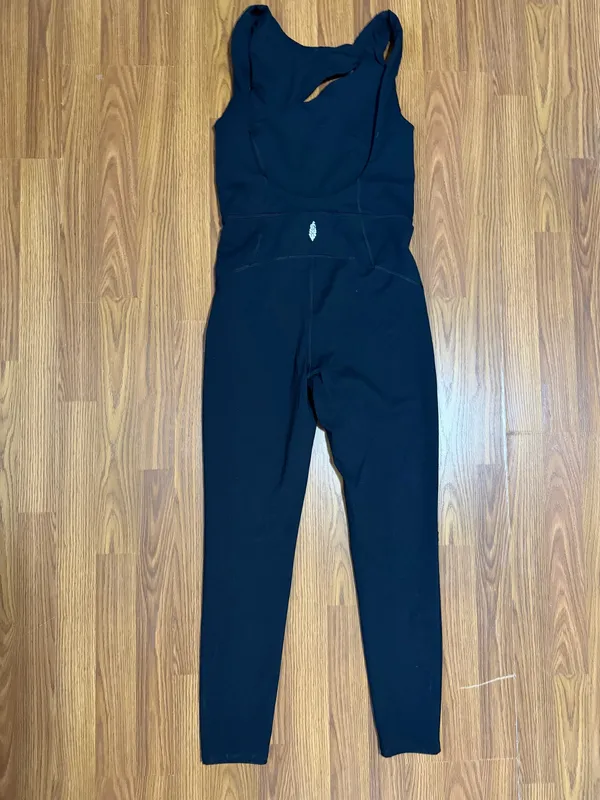 Free People Movement Black Onesie Jumpsuit Size Medium. - Image 2