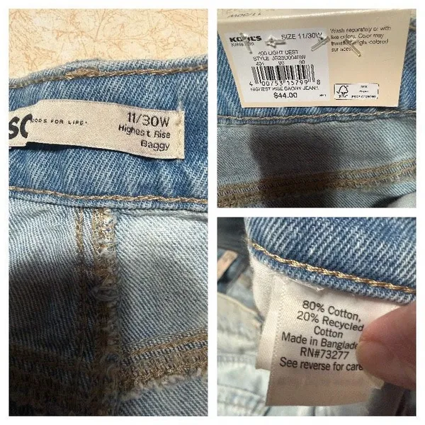 So Womans distressed/high-rise/Baggy Jeans Sz 11/30 NWT - Image 3
