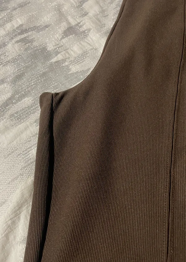 Wet Seal Brown Ribbed Flare pants - Image 5