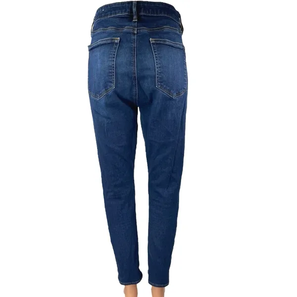 Ann Taylor LOFT The Curvy Women's Blue High Rise Cropped Skinny Denim Jeans 31 - Image 3