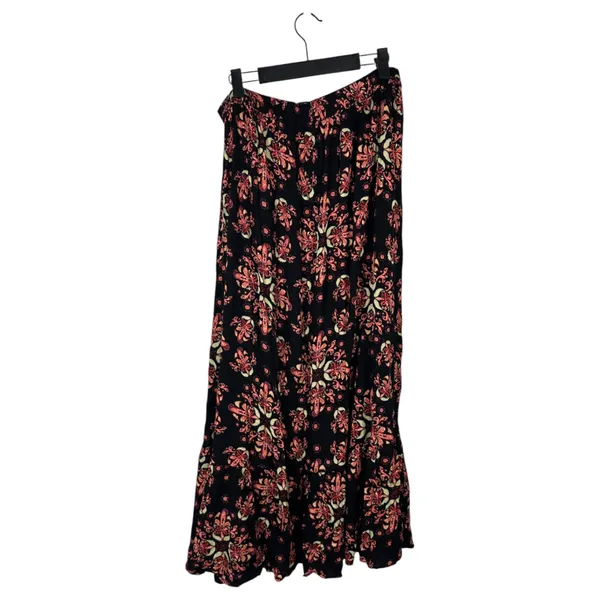 Earthbound Trading Dark Moody Floral Boho Bohemian Gauzy Maxi Skirt Size Large - Image 4