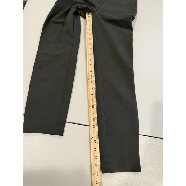 H&M Pants Women 2 DarkOlive Stretch Work Career Travel Elastic Minimalist Office - Image 6