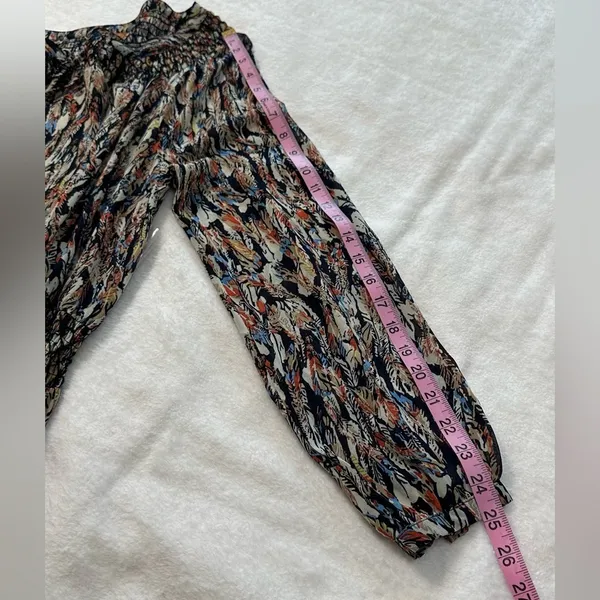 NWT Scully Feather Print Dress Patterned Garment Pink Size M - Image 10