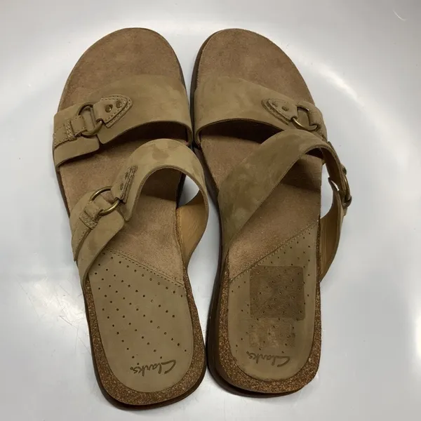 Clarks cork footbed‎ slip on sandals size 10 - Image 7