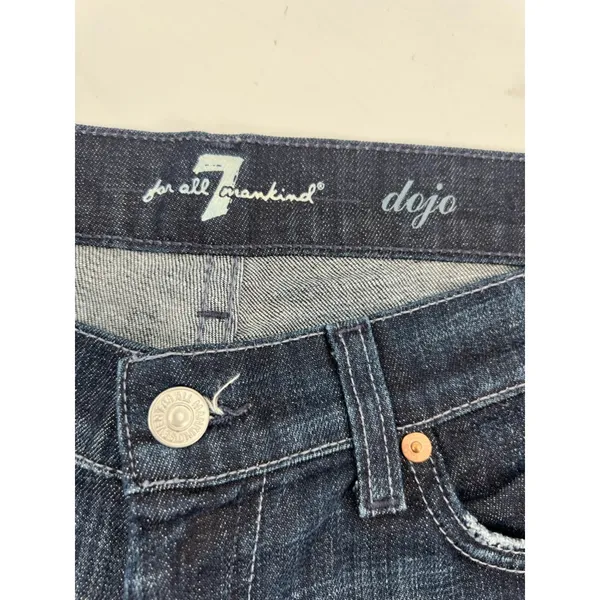 7 for all‎ mankind dojo dark wash long inseam jeans sz 31 - Image 3