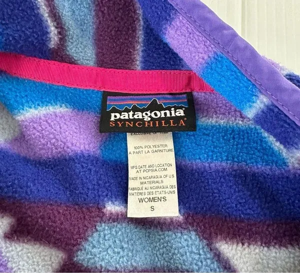 Patagonia Synchilla Snap T Fleece Pullover Guatemalan Tango Purple Blue,… - Image 4