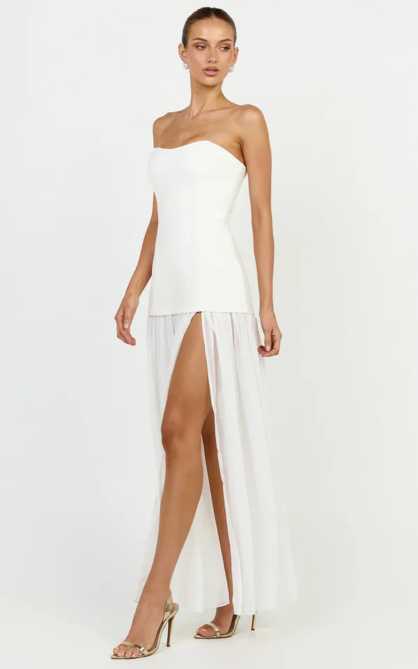 New Showpo Jocelyn Maxi Dress Strapless Fit & Flare Dress Size Small MSRP $149 - Image 4