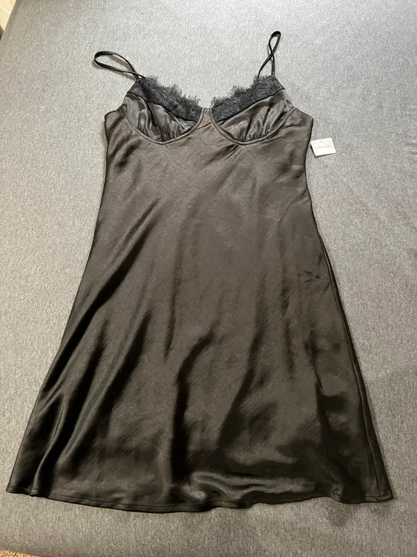 Apricot Lane black satin dress - Image 2