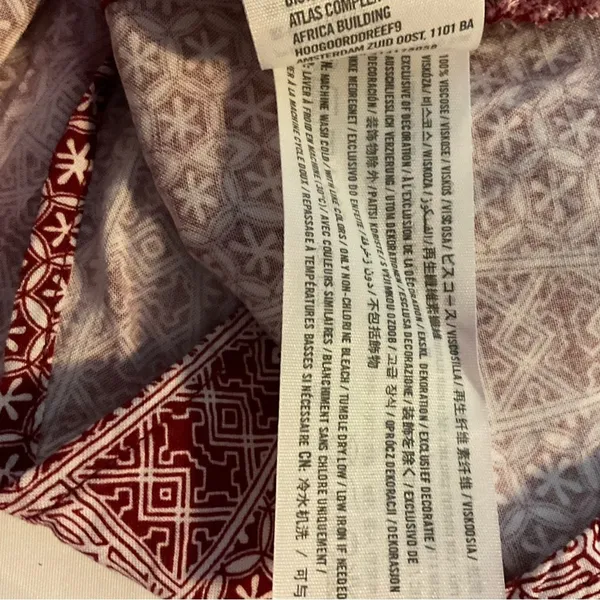 Abercrombie & Fitch Swing Top with Split Back Crop Top M Boho Festival Prints - Image 8