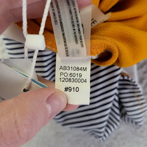 Cupshe Mustard Yellow Striped Halter One Piece Swimsuit XL AB31084M‎ NEW - Image 5