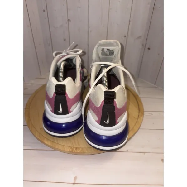 Nike Women's Sneakers Air Max 270 React 'White Fuchsia Blue' Sz 8.5 - Image 4