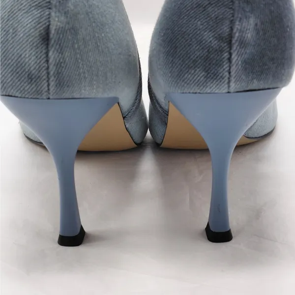 Steve Madden Womens Denim Ankle Boots Size 9.5 Blue Pointed Toe Coastal Cowgirl - Image 6