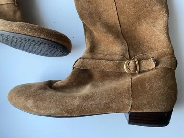 Circa Joan and David • Suede Leather Brown Boots - Image 3