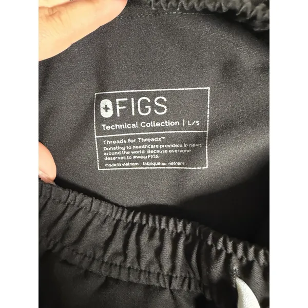 figs scrub set Mens tansen jogger pants (L Short) / leon top (L) Black - Image 11