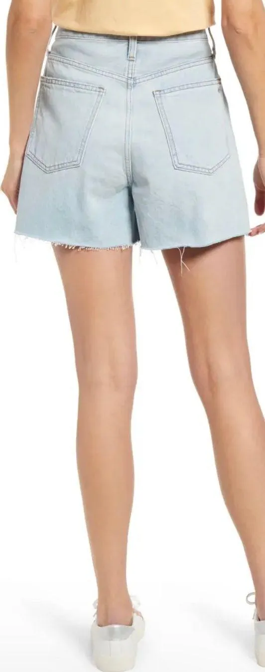 Madewell The Mom Jeans Raw Hem Denim Shorts Size 25 NWT - Image 2